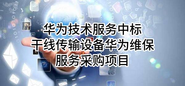 华为技术服务有限公司中标干线传输设备华为维保服务采购项目